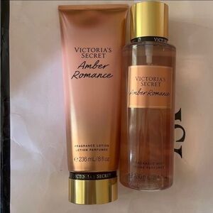 Victoria’s Secret Amber Romance Body Mist Lotion Set